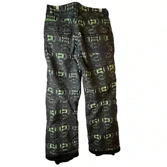 Columbia Men's Geometric Snow Pants Multicolor Size S Winter Ski Black Green - Picture 7 of 15